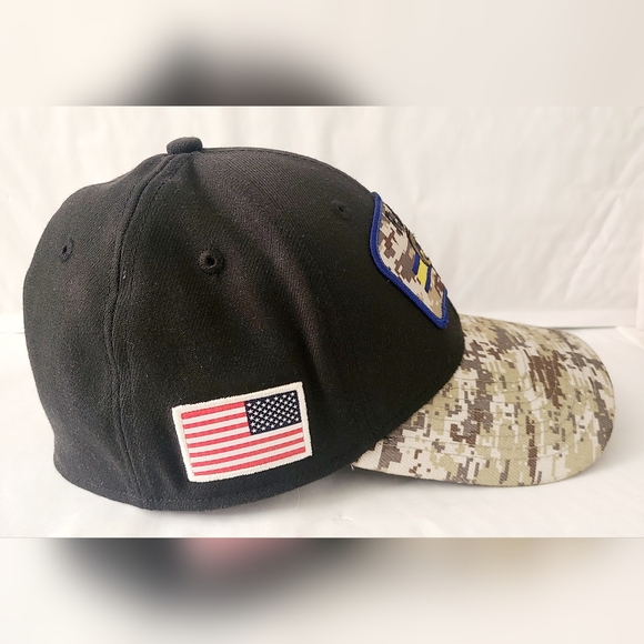 Los Angeles Rams HAT New Era 3930 NFL Team Salute To Service Stretch FITTED Hat - Picture 4 of 8